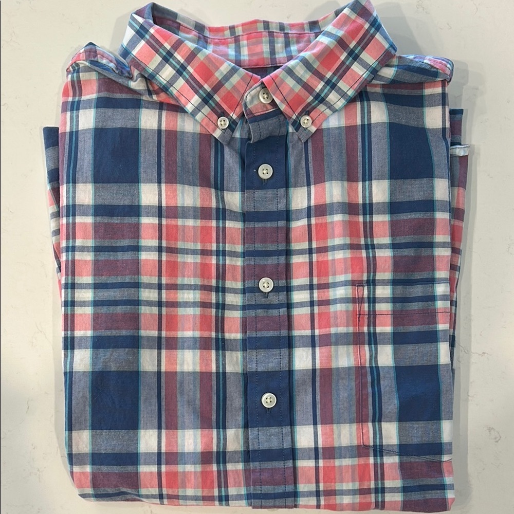 Goodfellow & Co Blue and Pink Casual Button Down Shirt